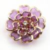 Cubrebotón Flor Camelia Esmaltada Lila
