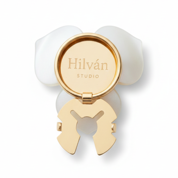 Cubrebotón Flor Nácar Tricolor con Strass posterior