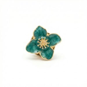 Cubrebotones Flor Esmeralda