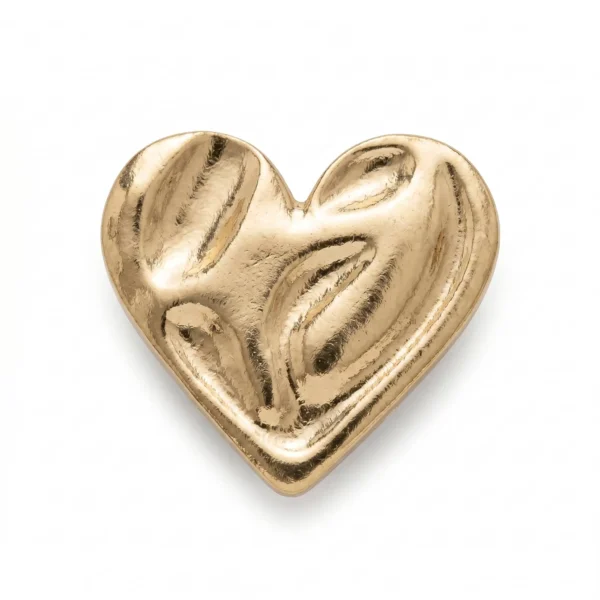 Cubrebotón Corazón Dorado