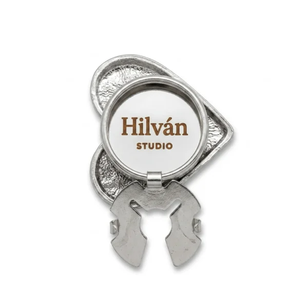 Cubrebotón Corazón Plateado - Reverso