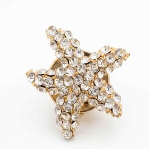Cubrebotón Estrella de Mar Dorada con Strass